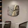Light Luxury High-end Home Decor Wall Clock Abstract Three-dimensional Sandstone Living Room Decoration Clock Silent Clock