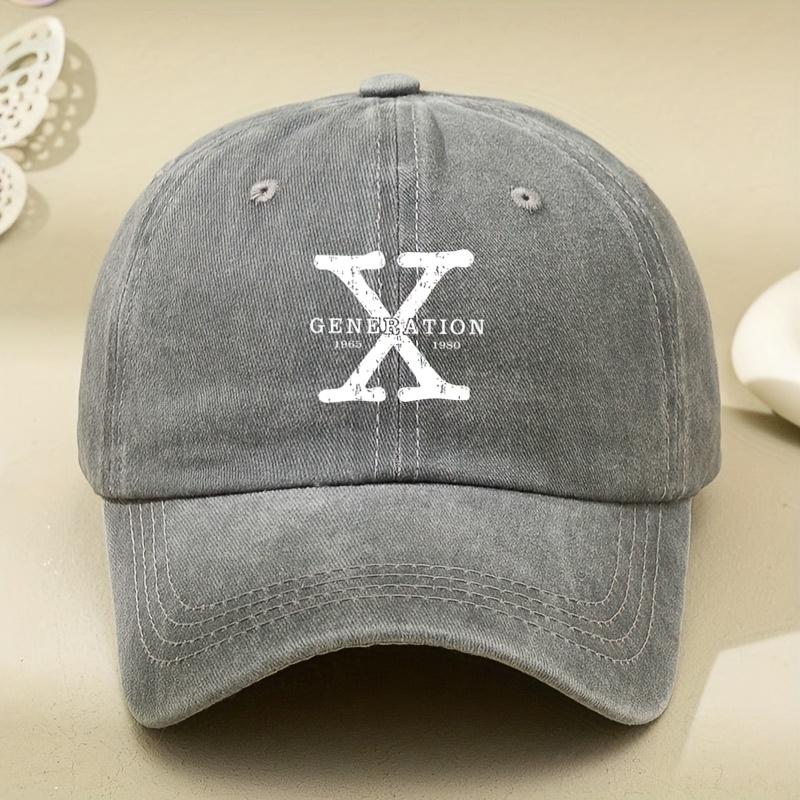 Letter Printed Hat New Style Baseball Cap for Men and Women European and American Washed Old Soft Top Retro All-match Peaked Cap