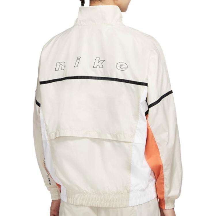 (WMNS) Nike Stand Collar Windbreaker Jacket Bone Women's CU6390-072