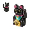 4in Solar Lucky Fortune Cat with Waving Arm Solar Powered Feng Shui Lucky Cats Lucky Beckoning