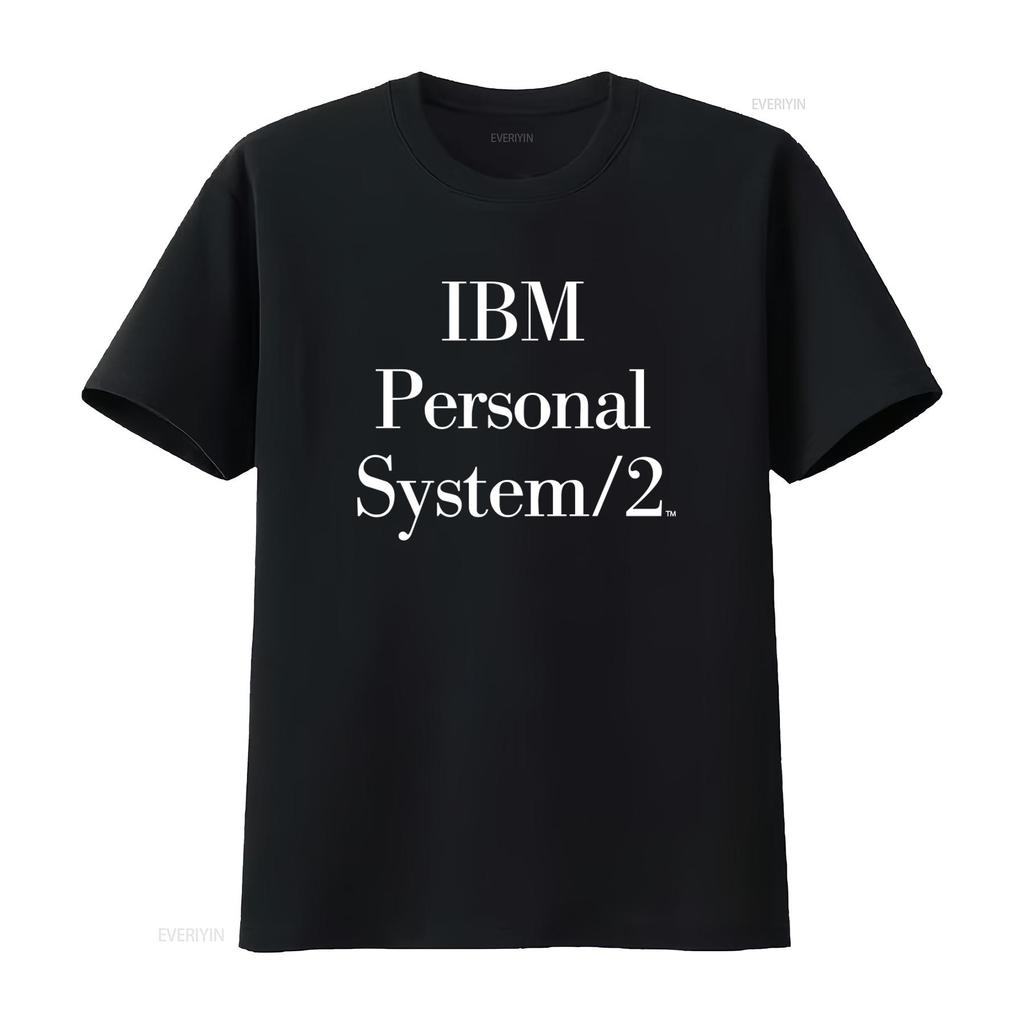 T-shirt Vintage IBM Personal System 2 Années 80 Technologie IT Logo Classique Design Rare Style 50 Ordinateur vintage Lavé Légèrement