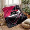 Couverture en Flanelle Personnalisée avec Nom et Texte AZ Alkmaar Logo de Football Couverture Polaire Personnalisée Cadeau Spécial pour Canapé Chambre Maison
