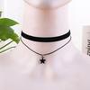Goth Black Star Choker Lolita Layered Necklace Velvet Steampunk Tattoo Necklaces for Women Torques Jewelry