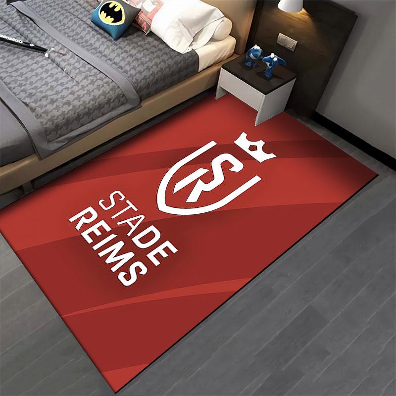 Stade Reims Logo Carpet suitable as a non-slip mat for the living room or bedroom sofa