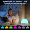 Digital Sunrise Alarm Clock Wake Up Light White Noise Machine Bluetooth Speaker Dimmable Night Light for Sleep Aid Perfect Gift