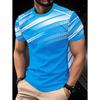 Men's Contrast Color Short Sleeves T-Shirt Summer 3D Print Top Tees Casual Fashion Round Neck Quick Dry Sportswear Man Clothes