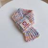 Cozy Christmas Dog Knitted Scarf Collar Rainbow Adjustable Pet Neck Warmer Lightweight Festival Dog Bandana Scarf for Small Dogs