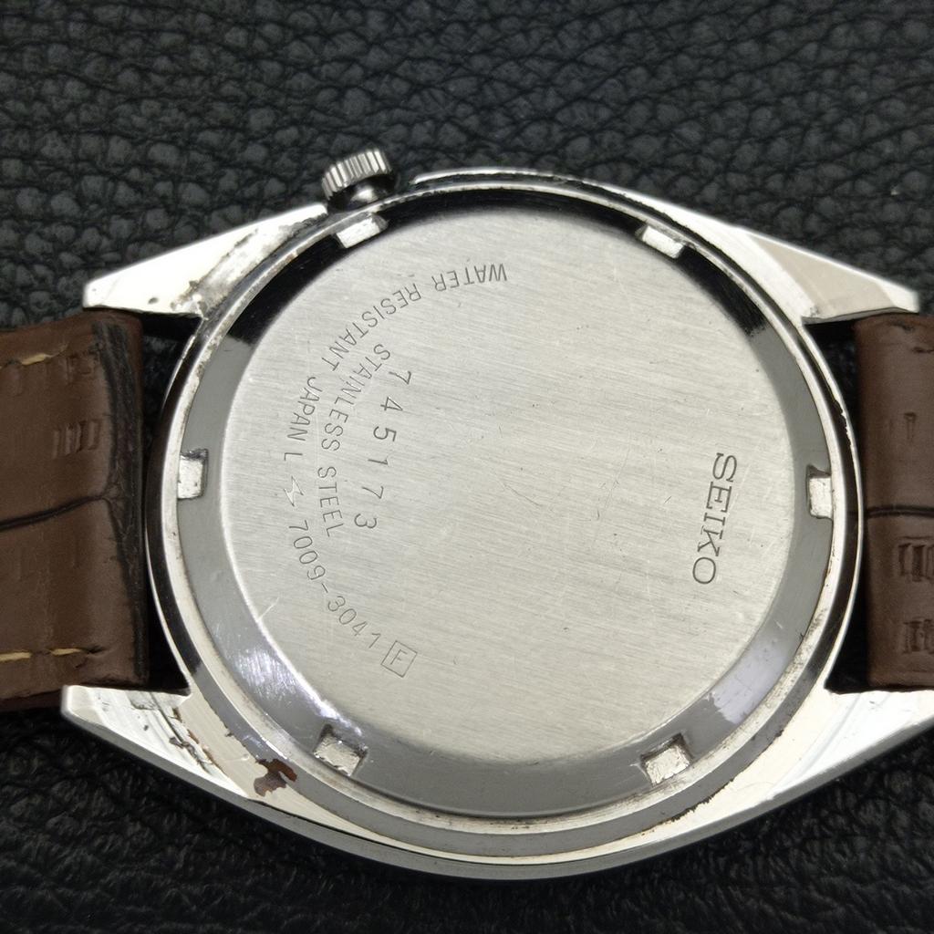 JAPAN 7009A VINTAGE SEIKO 5 AUTOMATIC MENS RED COLOR DIAL WATCH a701364-5 R206a-a701364