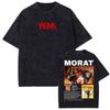 Rock Band Morat Asuntos Pendientes 2025 Vintage Washed T Shirt Women's Clothing Harajuku Gothic T-shirts Women's Hip Hop Cotton T-shirt