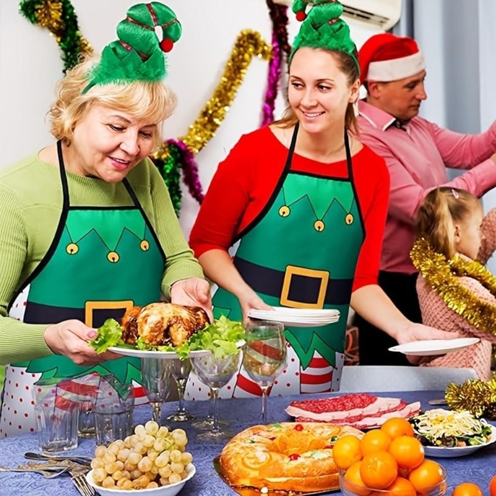 Verstellbare Design-Küchenschürze Lebkuchenmann Kochschürze Weihnachtsschürze Weihnachtsfeier