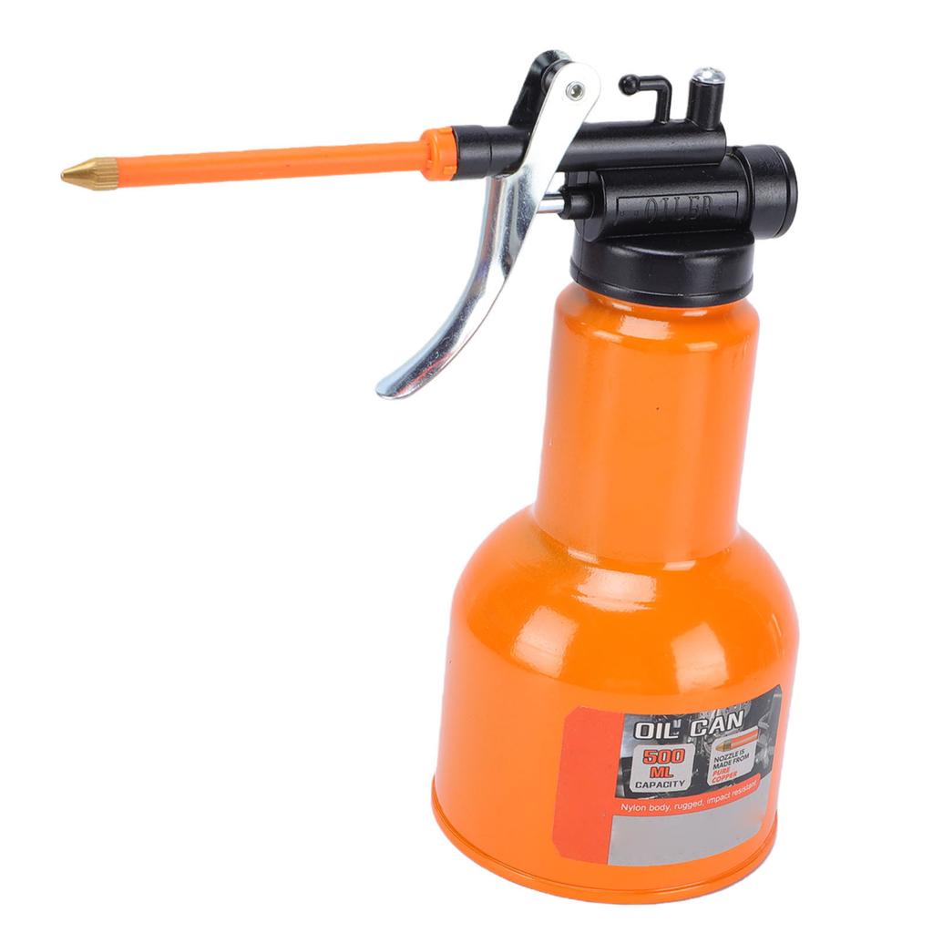 Pump Oiler Can 500ML Manual High Pressure Oil Can with Straight Spout for Car Motorcycle Factory Machinery Maintenance