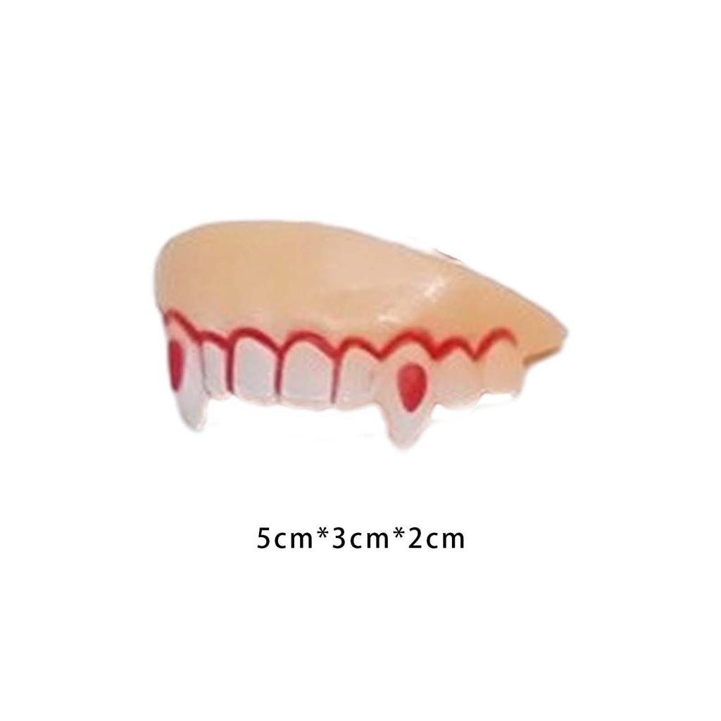 Halloween Fake Teeth Halloween Front Teeth Funny Fake Teeth Decoration for Stage Performance Dress Up Party Halloween Masquerade