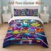 Bedding Set 1 Duvet Cover 2 Pillowcases Geometry Dash Print Soft Bed Linen Bedroom Decor