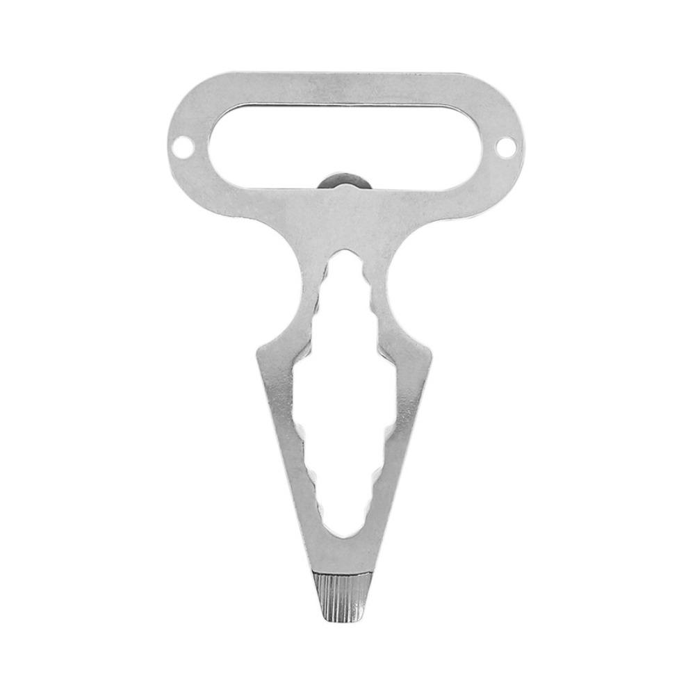 

Stainless Steel Multi-purpose Wrench with Keychain Wear-resistant Repair Wrench Small Durable Bottle Opener Outdoor Gadgets срібний