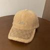 Fashion Hat High Quality Letter Embroidery Winter Baseball Cap Children's Fashion Versatile Lamb Wool Thickened Rhinestone Cap
