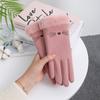Plush Full Finger Gloves Keep Warm Winter Mittens Elastic Cat Women Gloves  Student