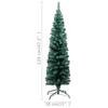 VidaXL Sapin de Noël artificiel mince avec support Vert 120 cm PVC