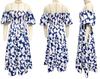 European and American Off-the-Shoulder Puff Sleeve A-Line Summer Dress for Women