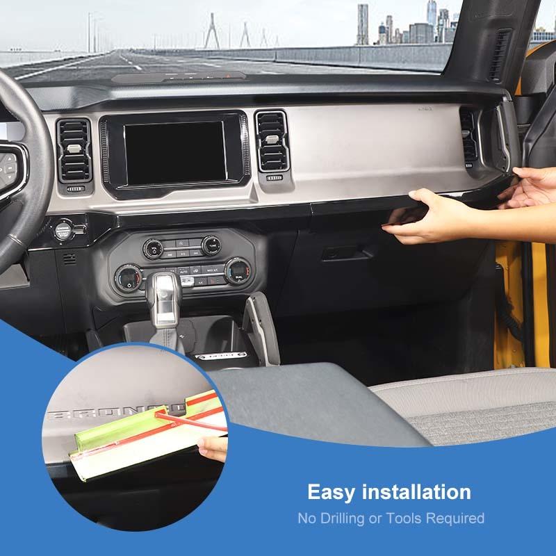 Center Console Trim Dashboard Steering Wheel Decoration Navigation Screen Protective Cover For Ford Bronco 2021 Up Car Interior Accessories