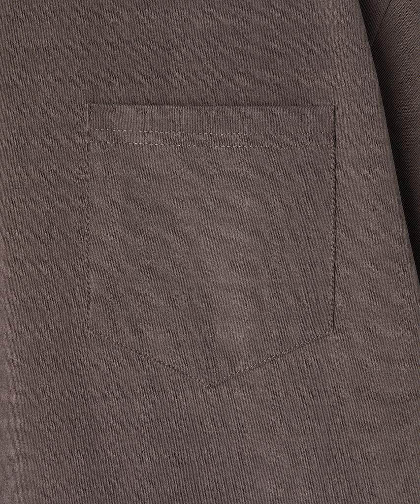 WEST GRAND BOULEVARD Urban Pigment One Pocket Crop T-Shirt Cocoa
