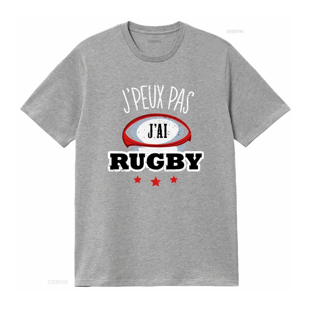 Rugby T Shirt For Unisex And Children Jpeux Pas Jai Rugby Design Sporty Humor Passionate Sports Fans Vintage Washed Breathable