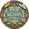 2D Fairy Butterfly Round Metal Sign Vintage 8In Garden Wall Art Floral Decor