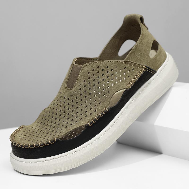 Men's Fashion Leisure Sandals Male Summer Breathable Trendy Casual Shoes Lightweight and Comfortable Wide Toe Shoes