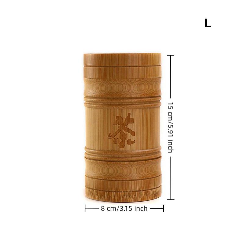 Handmade Bamboo Tea Storage Box Chinese Carved Tea Canister Lid Seal Kitchen Storage Jars Spice Coffee Beans Box Case Organizer