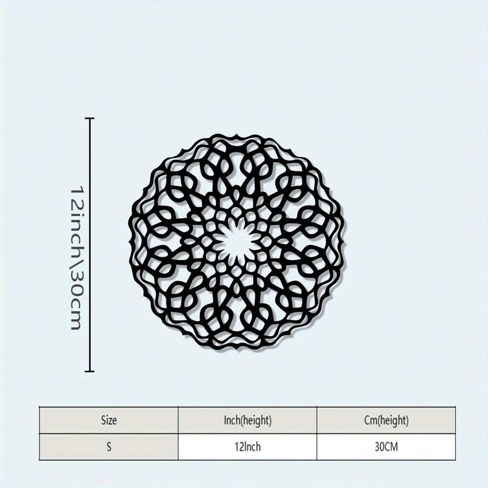 Vintage Bohemian Mandala Metal Wall Art Rustproof Iron Round Home Decor for Living Room