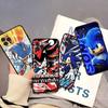 Game Sonic Movie Anime Phone Case For Iphone 17 16 15 14 13 12 11 Pro Max Plus Black Shell Cover Case