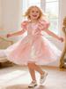 Children's Puff Sleeve Princess Dress for Birthdays & Weddings