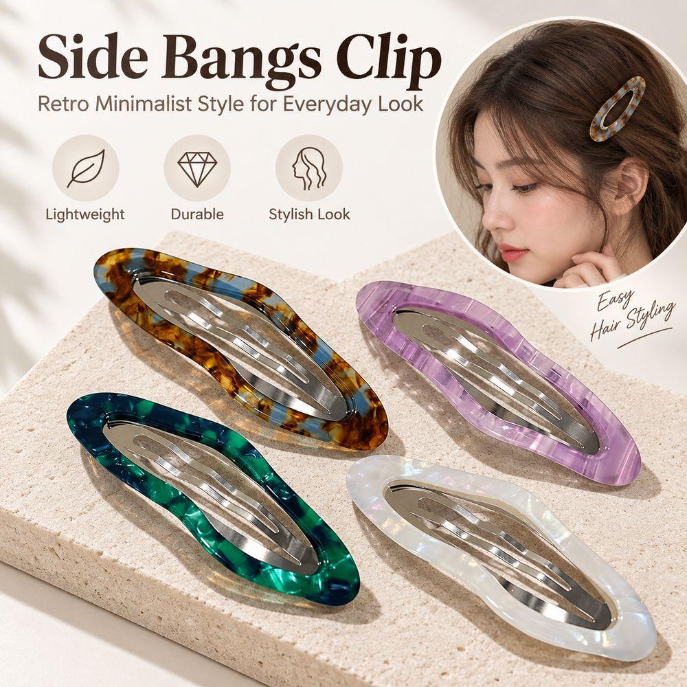 Acetate Hair Clips Metal Clasp Hair Barrettes Fashion Bangs Clips  Bangs Styling