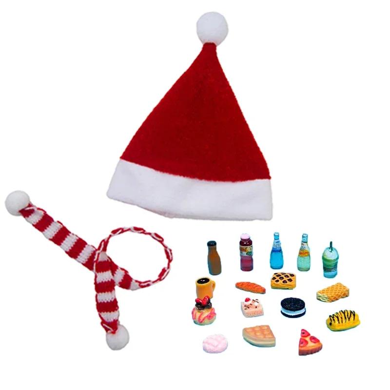 Kompatibilní s Eilik Robot 1PC Clothes a 20PCS Mini Toys Santa Hat (Zahrnuje pouze oblečení a hračky, nezahrnuje robota)
