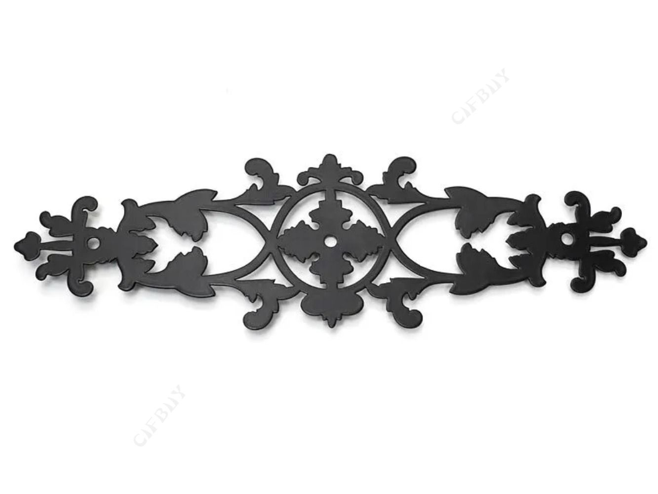 Black Matte Metal Furniture Overlay Decor Plate