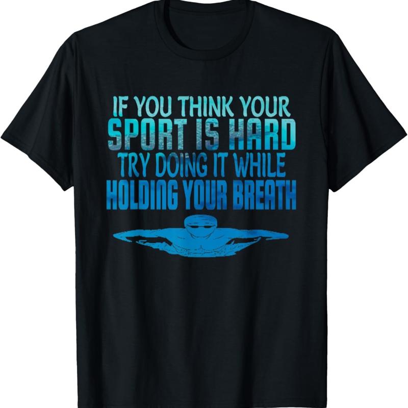 

Swim Swimmer T Shirt Funny Swimming Sport Practice - Men s Summer Cotton Graphic Tee S разноцветный