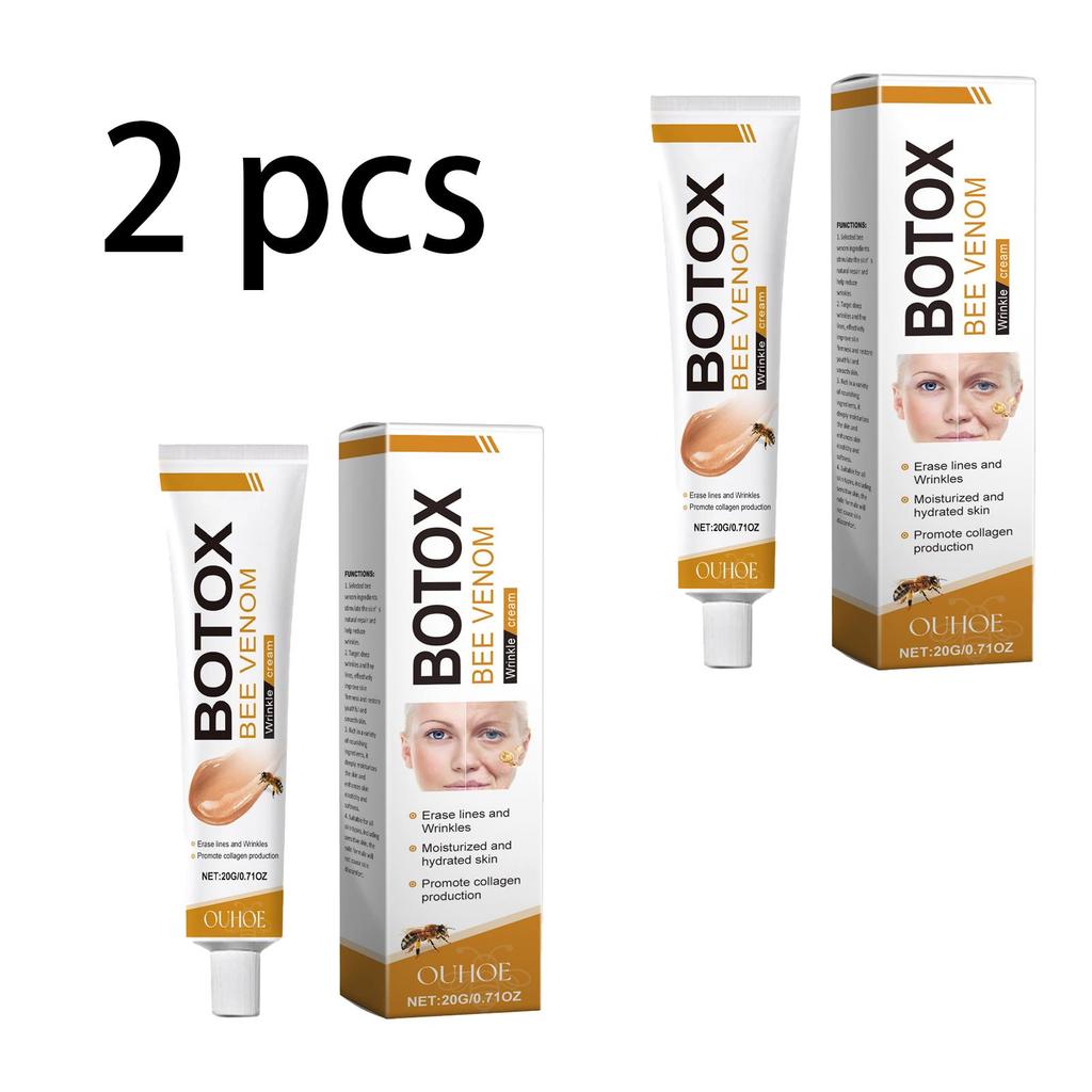 OUHOE Bee Venom Facial Care Cream, Gentle Facial Moisturizer, Firming and Plumping, Brightens the Skin 20g