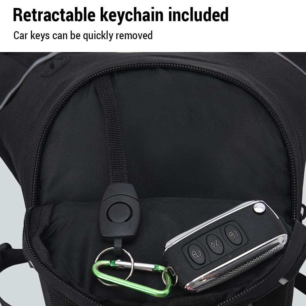 Geantă pentru picior cu talie scăzută pentru motociclete, cu reflectoare pentru bărbați, pentru motociclete