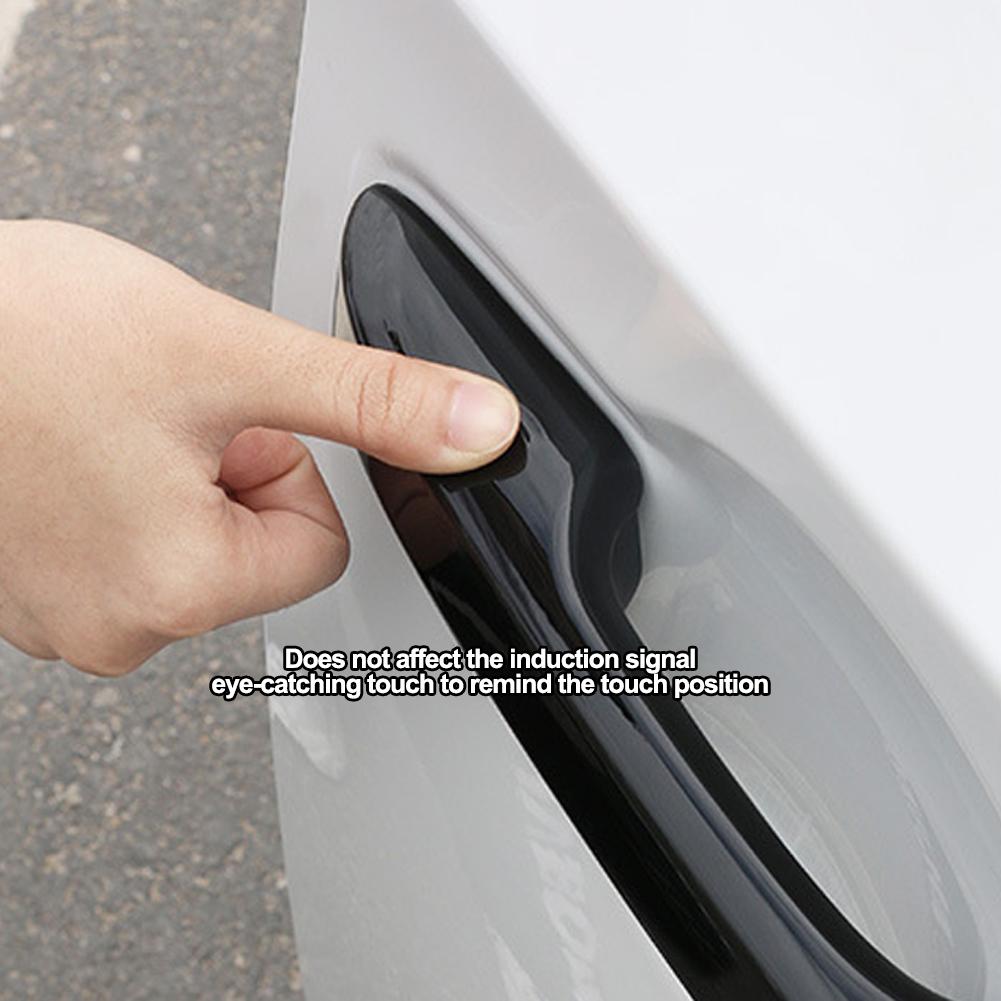 4PCS Car Door Handle Frame Sticker For Honda Civic 11th 2022 Car Styling Glossy Black Cover Catch Cap Trim