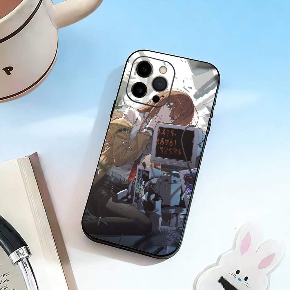 

S-Steins-Lab Участник 004 Чехол для iPhone 17,16,15,14,13,12,11 Plus,Pro Max,XS,Мягкий силикон Черный чехол iPhone17