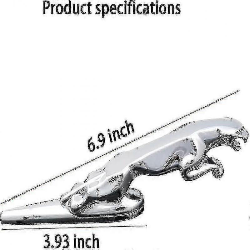 For Jaguar 3d Emblem Car Front Vehicle Hood Ornament Car Cover Chrome Eagle Badge Car Accessories