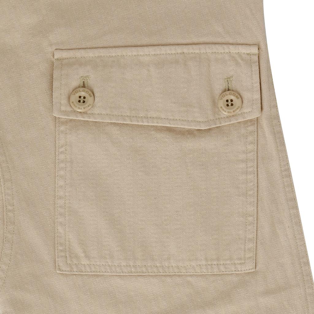 VOLCOM Herringbone Comfort Fit Cargo Pants (Beige)