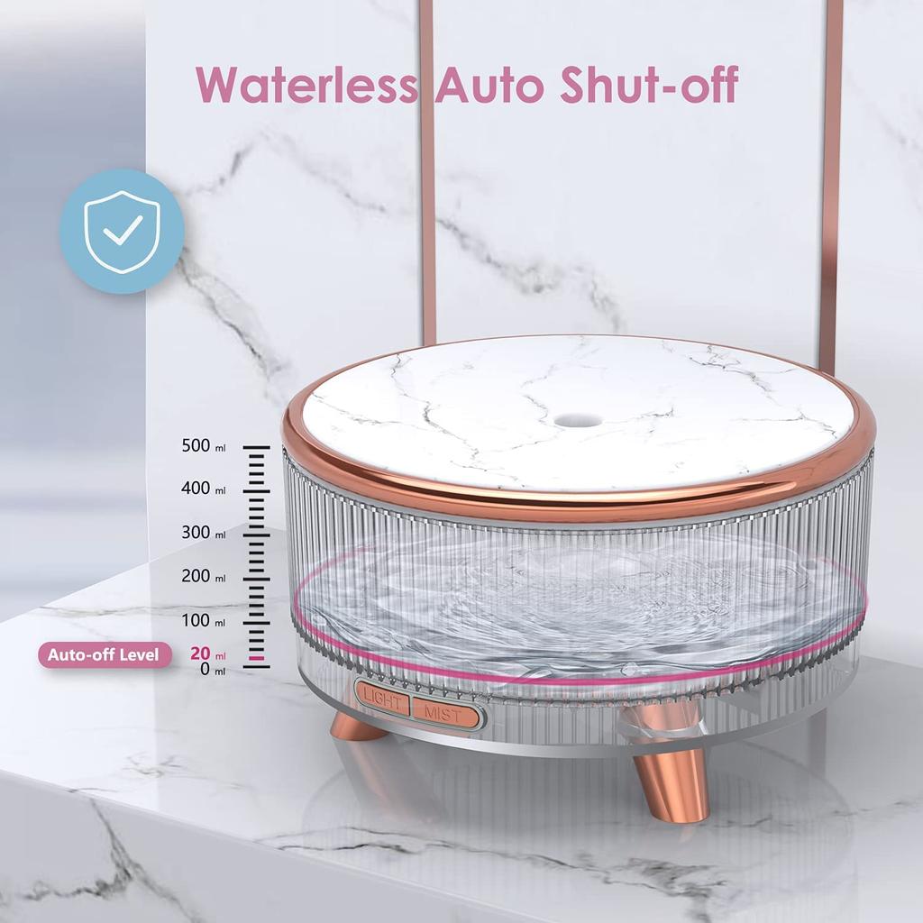 500ml Ultrasonic  Humidifier Aromatherapy Diffusers Electric Ential Oil Aroma Diffuser Mist Sprayer LED Night Mp