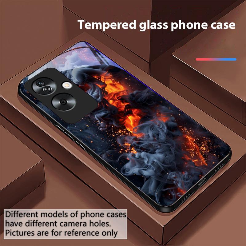Bunte Zigaretten Für Oppo A79 5G 58 78 74 60 4G Reno 11F Realme GT 6 11 Note 50 10 C55 X2 Gehärtetes Glas Schwarze Handyhülle