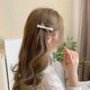 2023 Trendy Korean Dongdaemun Pearl Diamond Cross Hair Clip for Girls