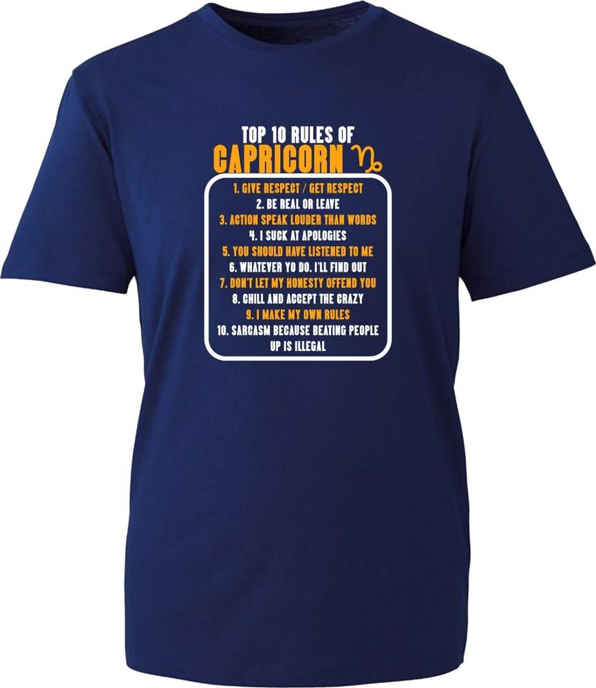 Top 10 Rules Of Capricorn Horoscope Zodiac Sign Tshirt Birthday Gift Tee Top S