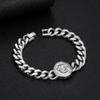 Inlaid Zircon Retro Rune Flat Chain Bracelet,  Square Fanjiamei Head Bracelet, Exquisite Gift Accessory
