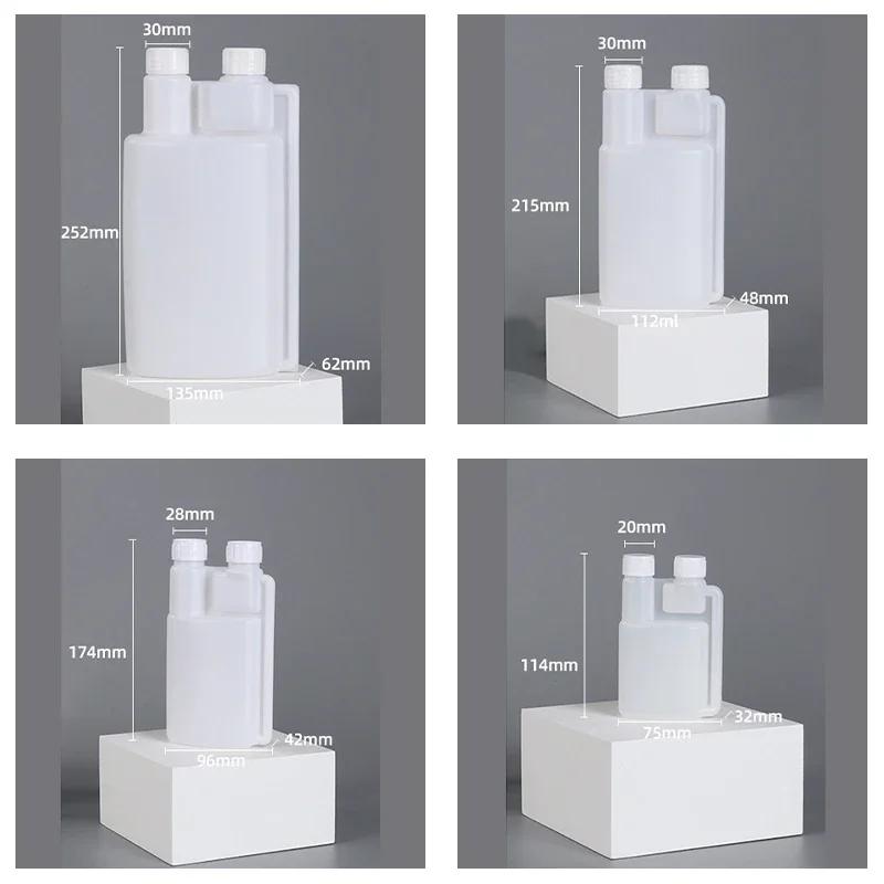 8pcs HDPE Graduated Storage Bottles with Leak-Proof Lids Clear Markings for Shampoo Soap Cleaner Refill Household Liquids
