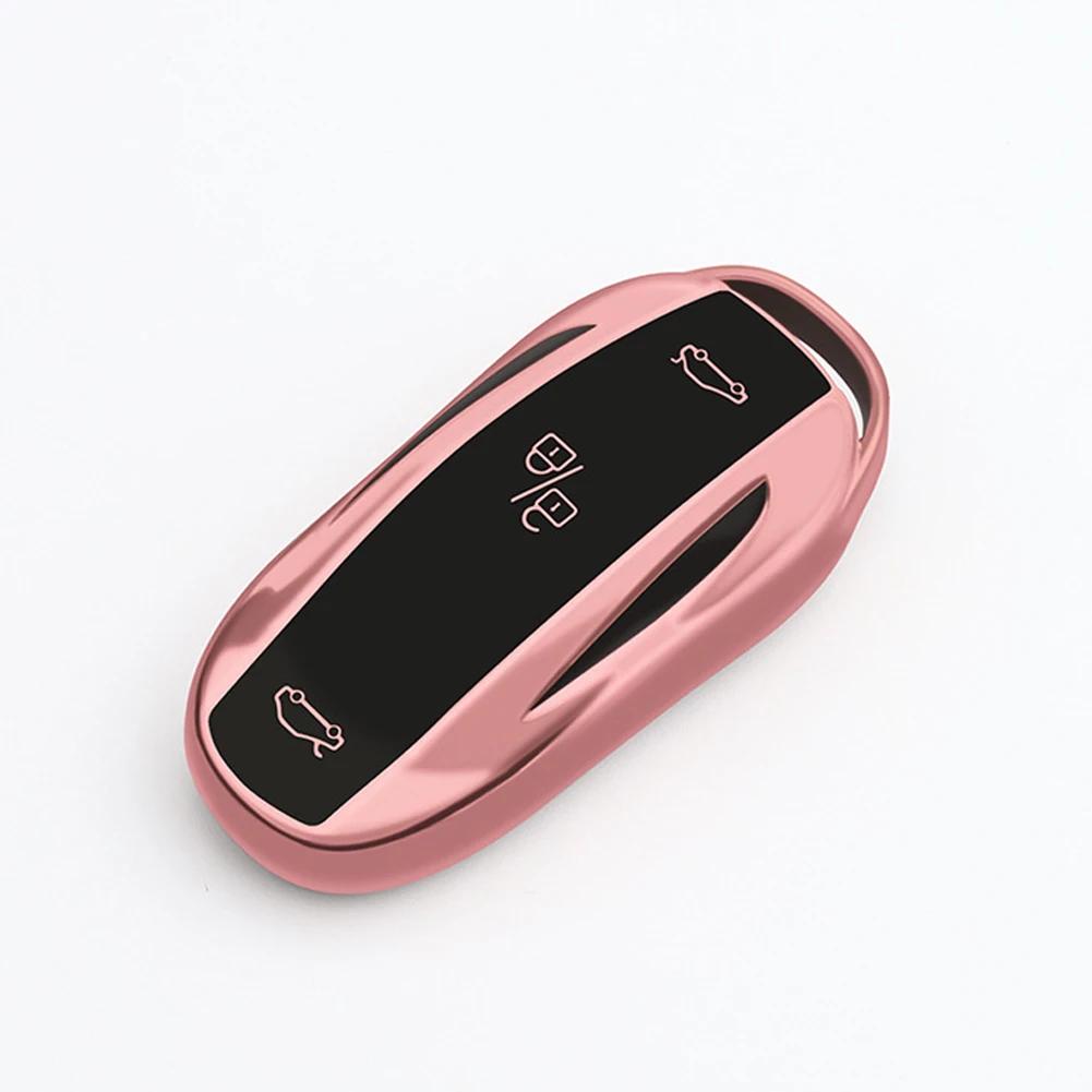 TPU Auto-Smart-Key-Abdeckung, Schlüsselanhänger, für Tesla Modell 3, Modell Y, Modell X, Modell S, Schlüsselschale, Taschenhalter, Schutzzubehör