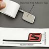 3D ABS S Letter Logo Rear Trunk Emblem Badge For Mercedes Benz AMG C63S E63S GLC63S Car Styling Fender Decal Sticker