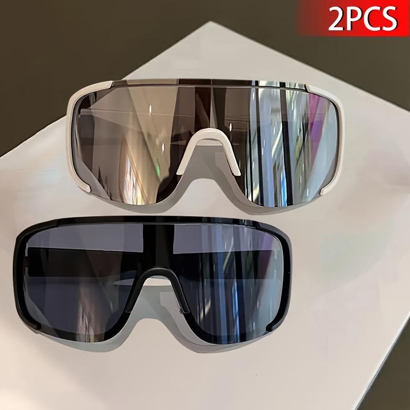 2 Pairs of Fashionable Large Frame Glasses for Parties Street Pography Music Festivals Concerts